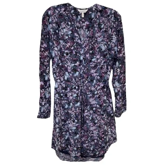 Rebecca Taylor - “Tapestry Collection ” Floral, Silk Mini Dress - Size 0, Purple - Picture 11 of 16